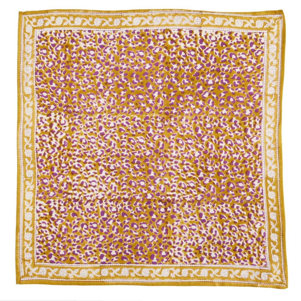 Foulard Indien Enfant - Leopard Absynthe