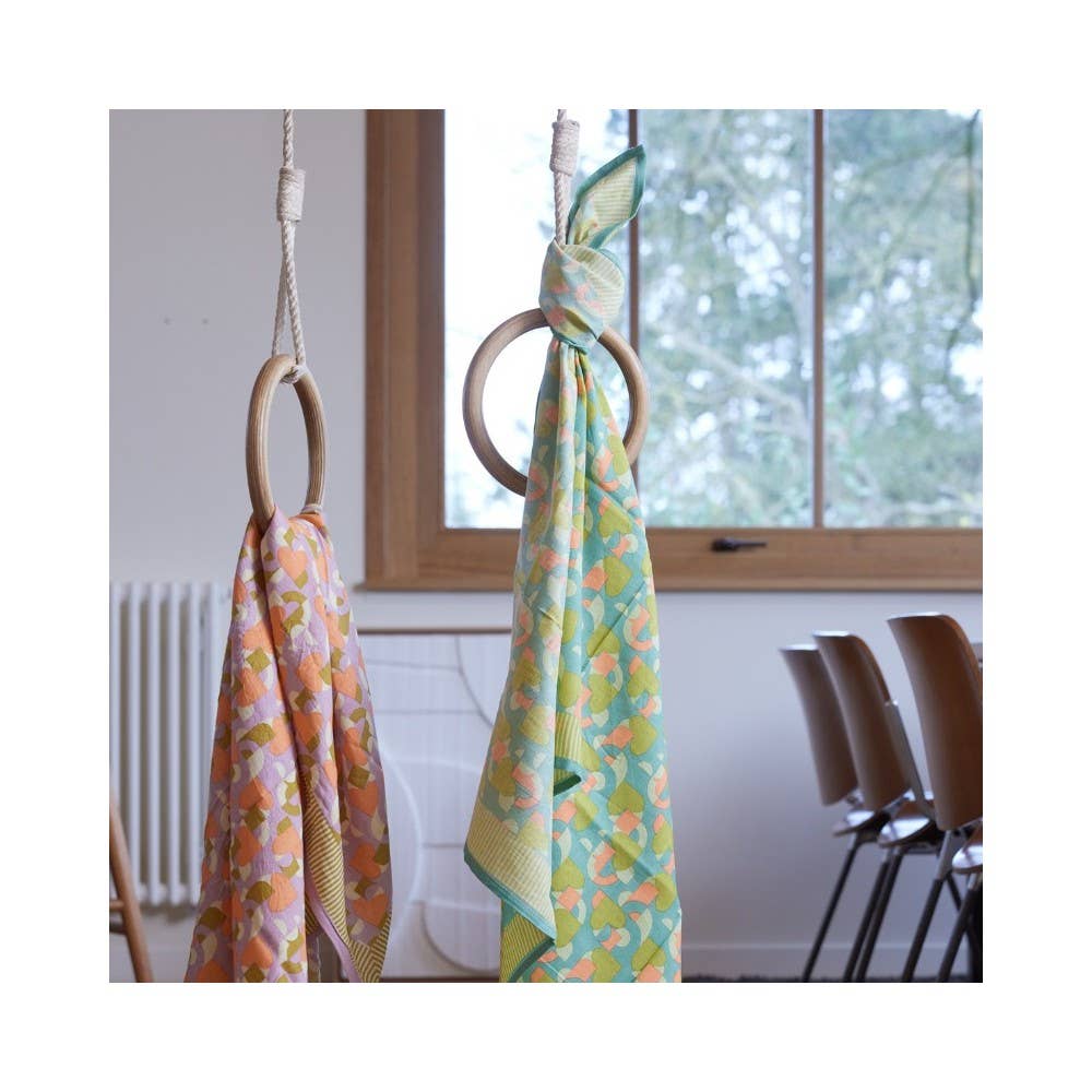 Bonheur du jour Foulard Indien Enfant - Love Mon Coeur Mauve