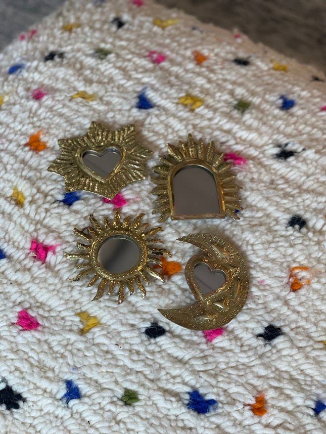 Set de 2 miroirs, Sweet Moon, Bronze