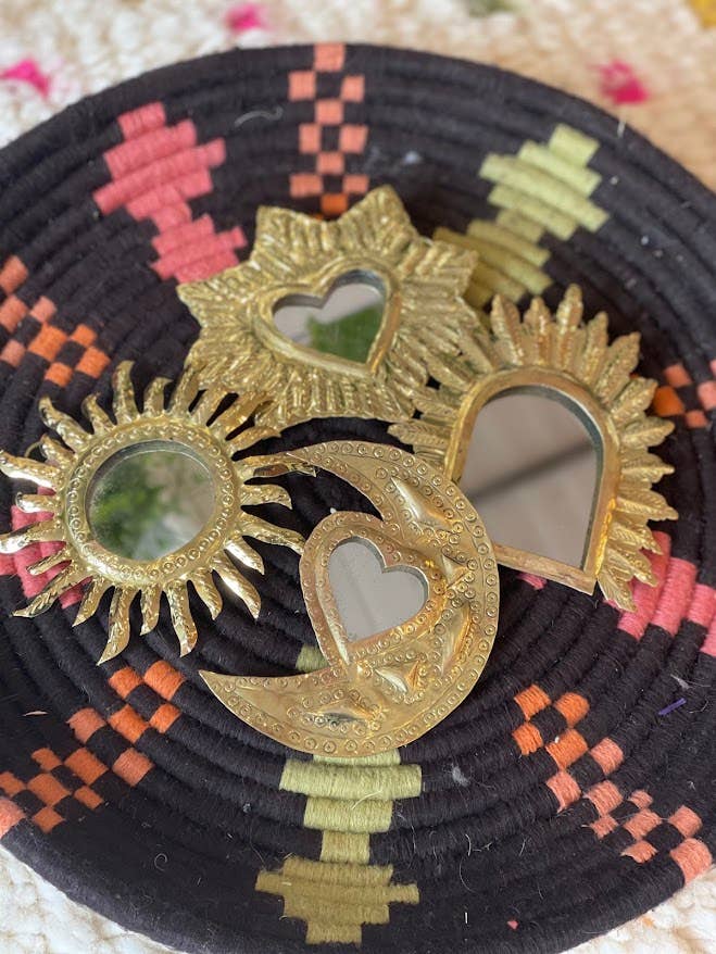 Set de 2 miroirs, Sweet Moon, Bronze
