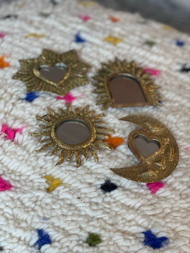 Set de 2 miroirs, Sweet Moon, Bronze