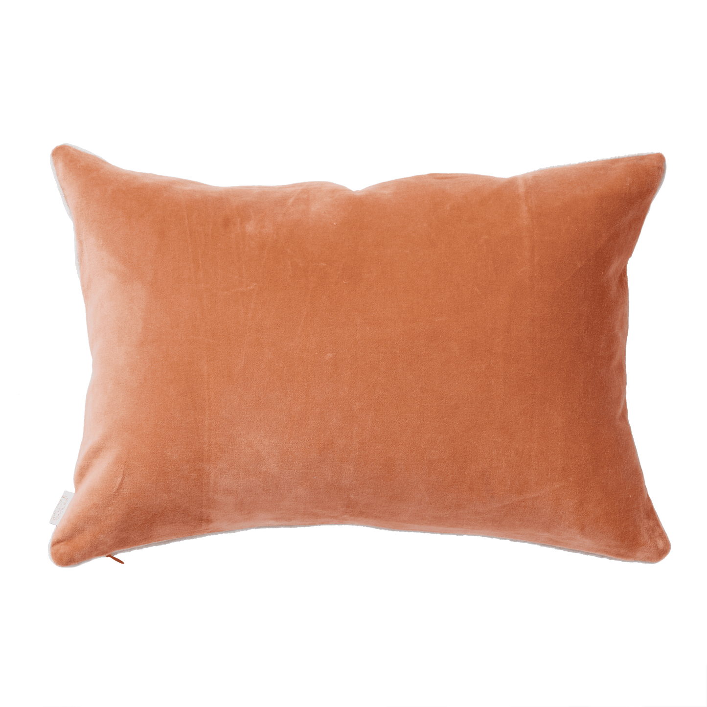 Housse de coussin imprimée avec fleur indienne et velours rose