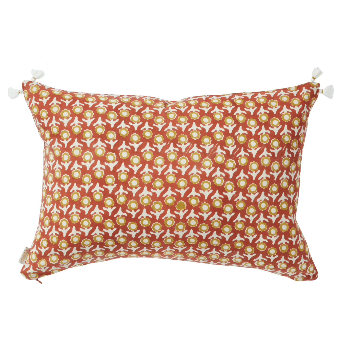 Housse de Coussin Imprimée avec Fleurs Indiennes Isha Écureuil