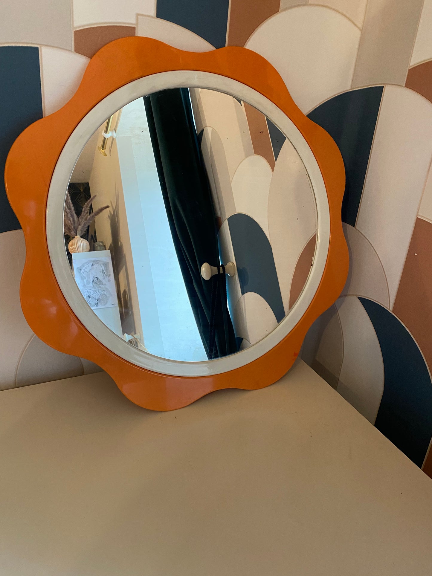 Miroir flower MK vintage du designer Mäkisen Kuvastin