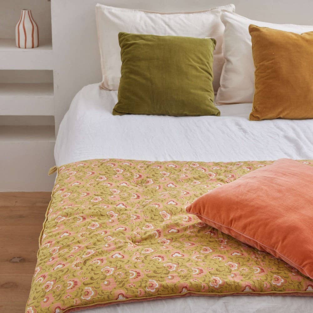 Bonheur du jour  Sofa Cover - Ganesh Olive