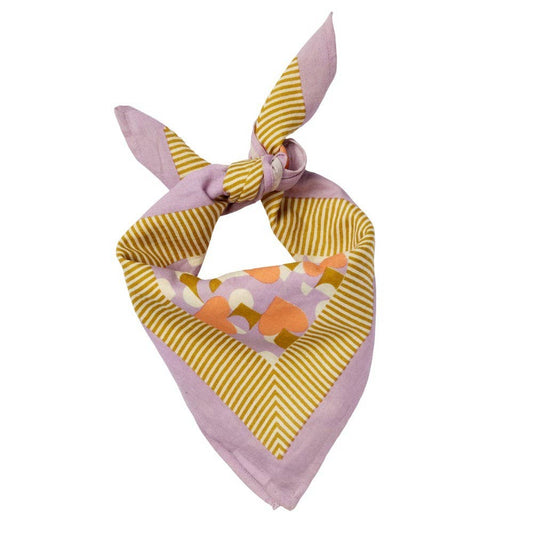 Bonheur du jour  Foulard Indien Enfant - Love Mon Coeur Mauve