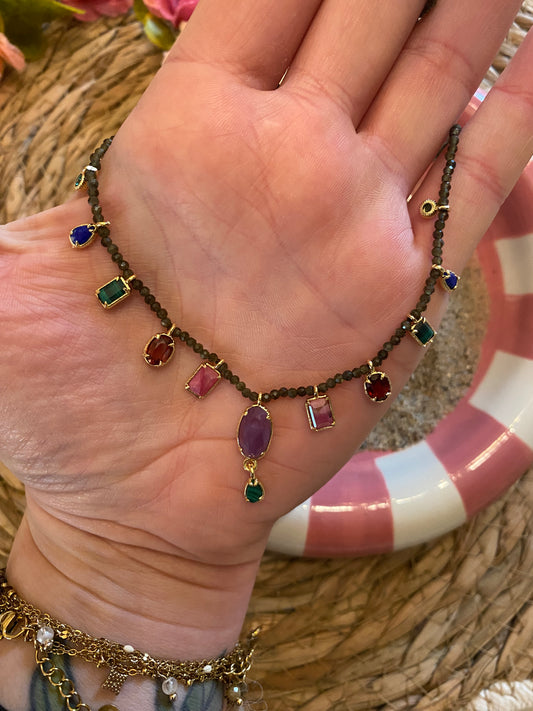 Collier habaha en pierres naturelles