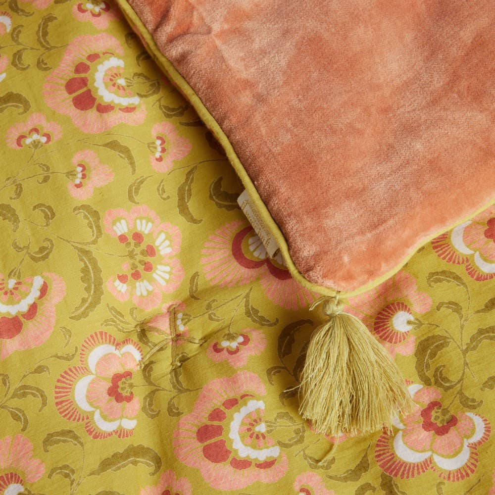 Bonheur du jour  Sofa Cover - Ganesh Olive